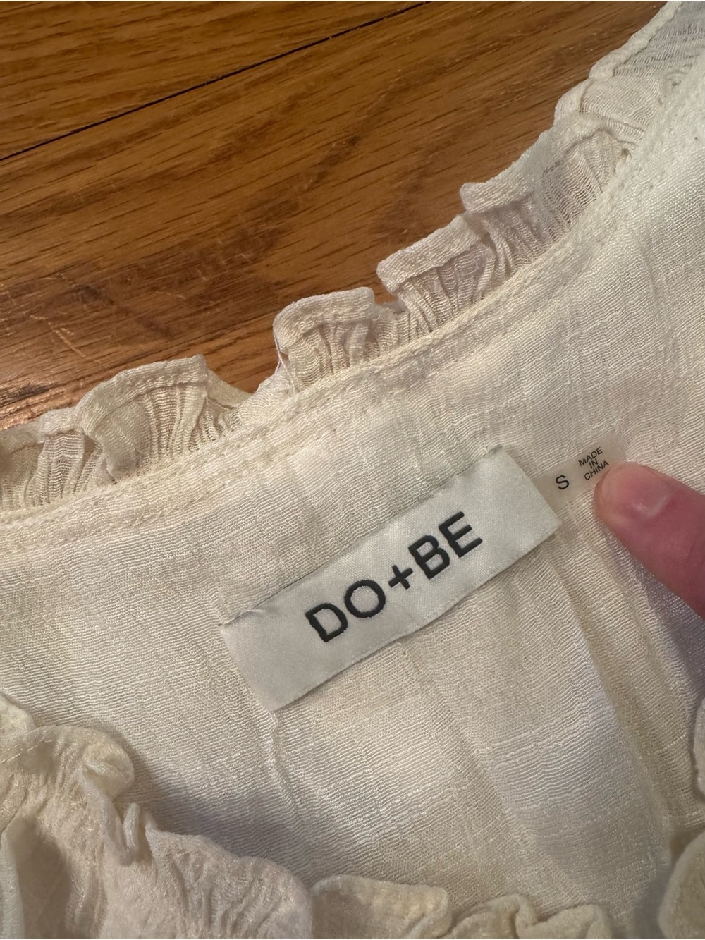 DO+BE Off White Ruffle Mini Dress - Picture 2 of 3